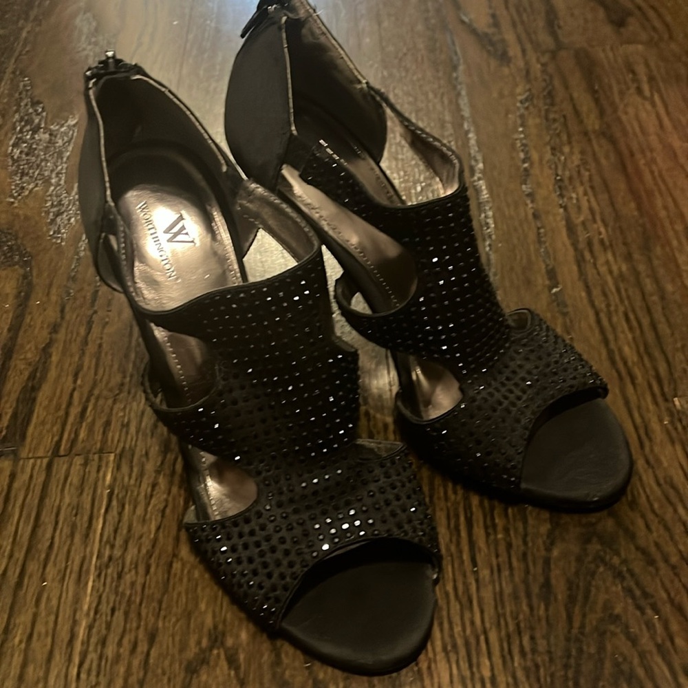 Studded Black Worthington Stiletto Heels